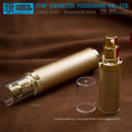 ZB-HG Series 20ml 30ml 50ml golden AS/SAN plastic round shape empty cosmetic airless bottle